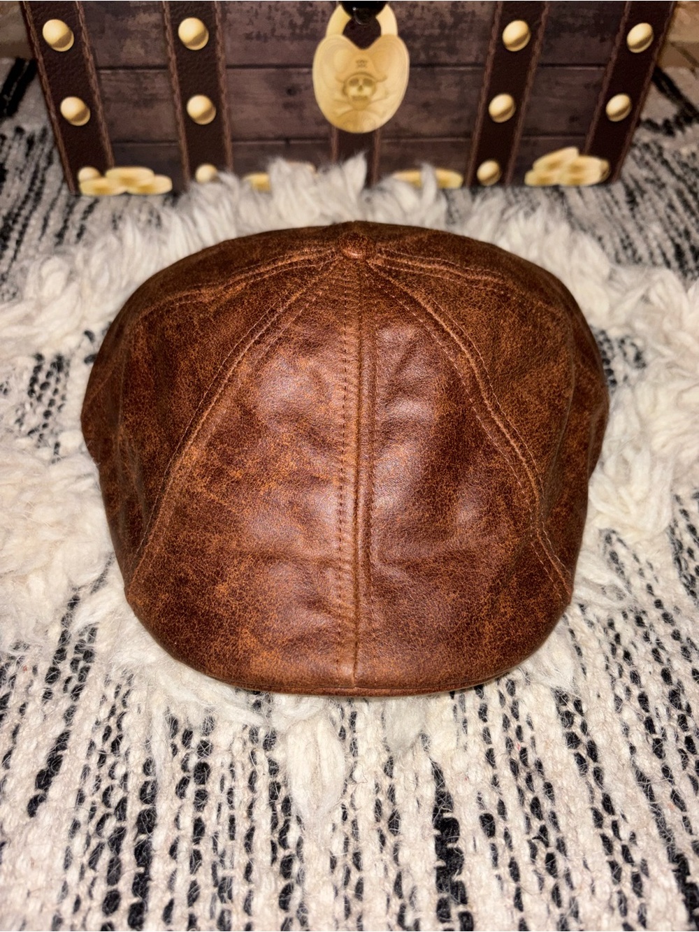 Boston Scally Co. Solid Brown Flat Cap M/L Men's Quilted
Lined Classic Style